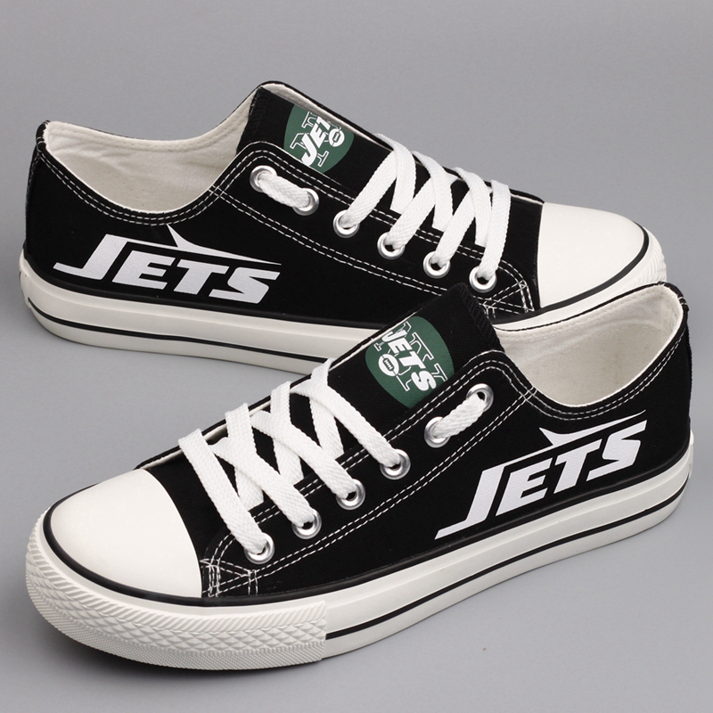 All Sizes NFL New York Jets Repeat Print Low Top Sneakers 002